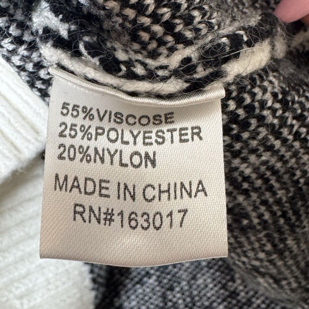 Princess Polly Ashton Sweater Vest Black White Check Houndstooth Size S/M EUC - Picture 3 of 4